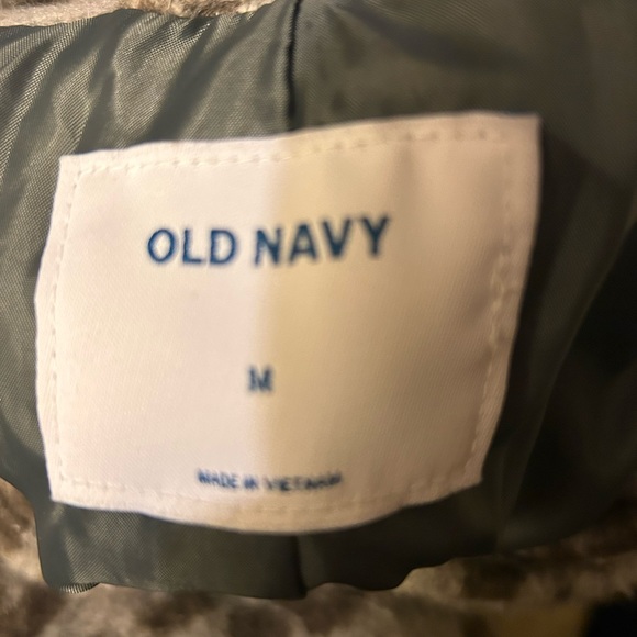 Old Navy leopard print jacket size gray/brown size Medium - Picture 5 of 8